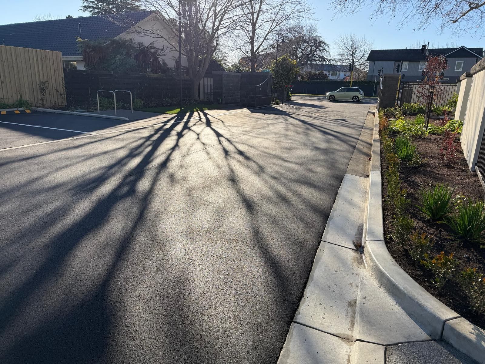 Asphalt and landscaping. Holly Lea Retirement Village