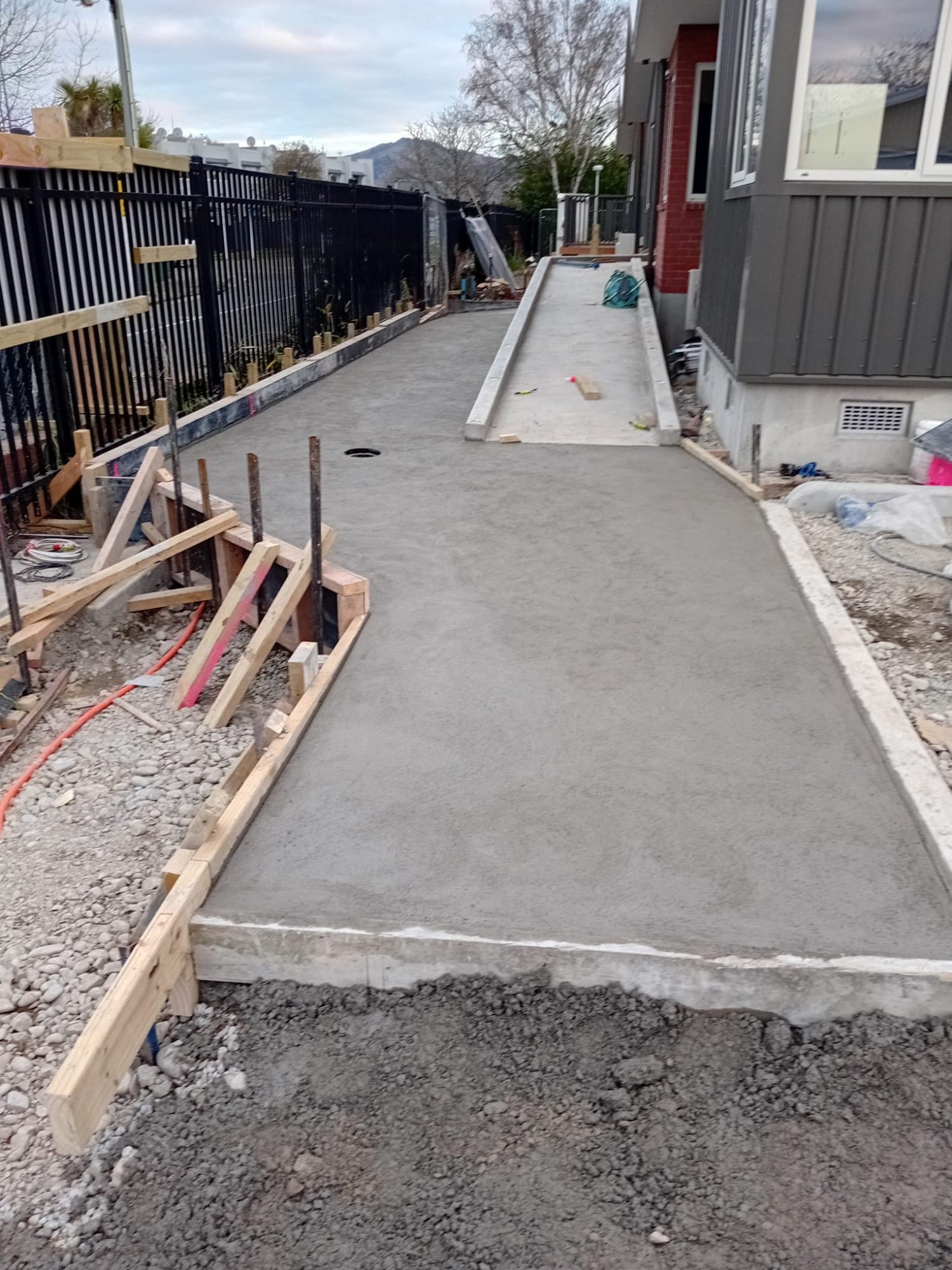 New concrete path. Salvation Army